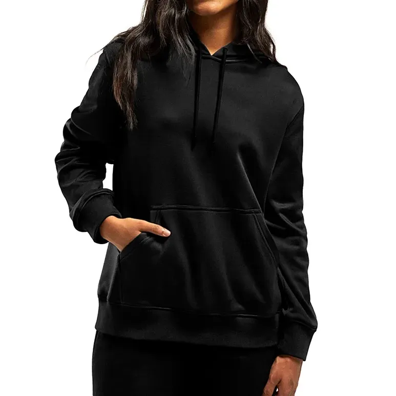 Casaco masculino casual Olympikus preto em poliéster com capuz e bolso frontal